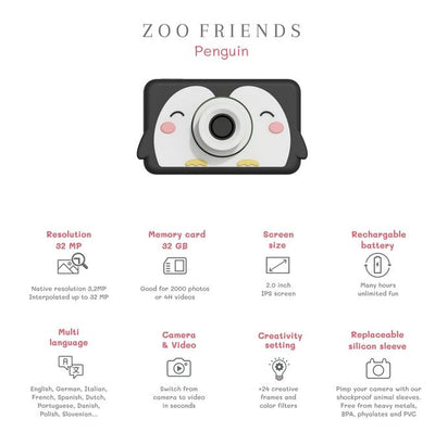 Appareil Photo pingouin - THE ZOOFAMILY Zoo Friends Penguin 4897095301633