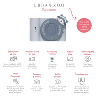 Appareil Photo Urban Zoo raccoon - THE ZOOFAMILY