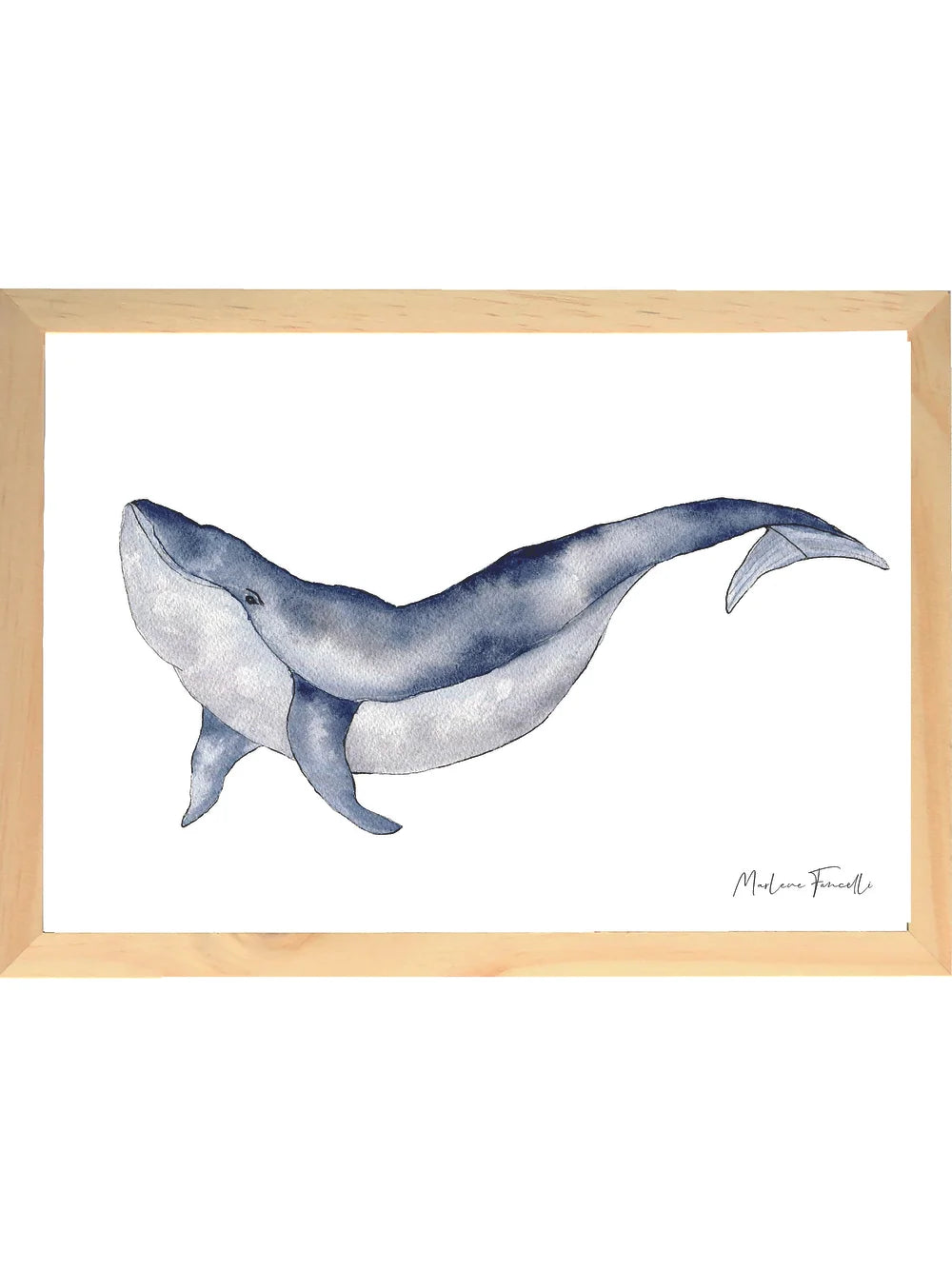 Aquarelle en cadre Dany - Baleine - Marlene Fancelli Art dani 1234512353