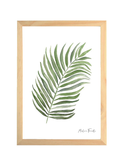 Aquarelle en cadre de palme - Marlene Fancelli Art de palme 1234512362