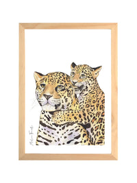 Aquarelle en cadre Famille Léopard - Marlene Fancelli Art Famille Léopard 1234412350