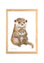 Aquarelle en cadre Famille Loutres - Marlene Fancelli Art famille loutres 12345123845