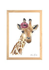 Aquarelle en cadre Seraphine girafe fleur a4 - Marlene Fancelli Art seraphine 1234512345