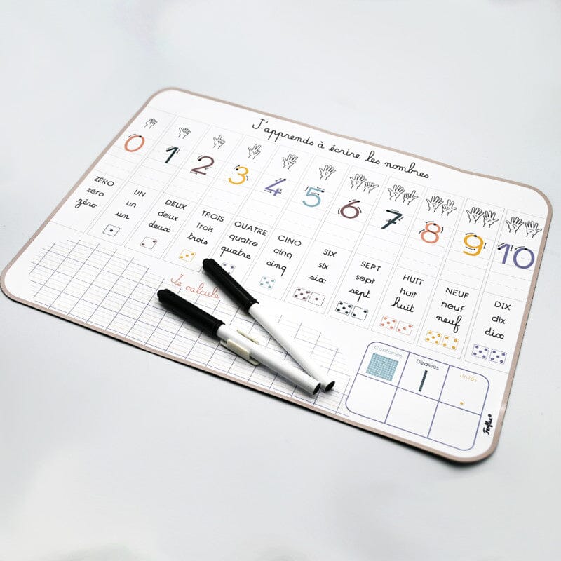 ardoise d'ecriture magnetique apprendre a ecrire les nombres - FERFLEX ARDOISE_NOMBRE 3760301393153