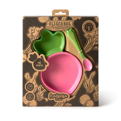assiette et cuillère ramona the radish - OLI & CAROL W-PLATE-RADISH 8437026531669