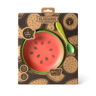 assiette et cuillère wally the watermelon - OLI & CAROL W-PLATE-WATERMELON 8437026531683