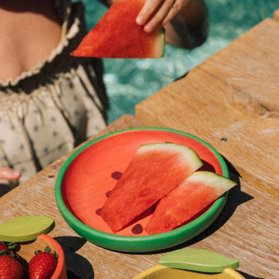 assiette et cuillère wally the watermelon - OLI & CAROL W-PLATE-WATERMELON 8437026531683