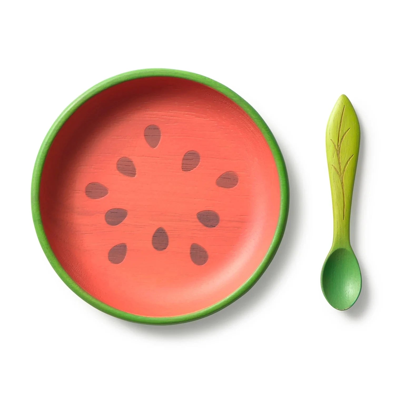 assiette et cuillère wally the watermelon - OLI & CAROL W-PLATE-WATERMELON 8437026531683