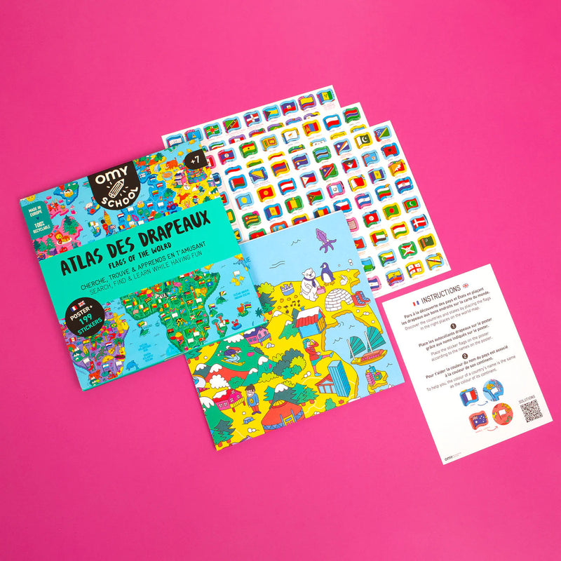 Atlas des drapeaux - OMY school - Omy POSCHOOL04 3760301402848