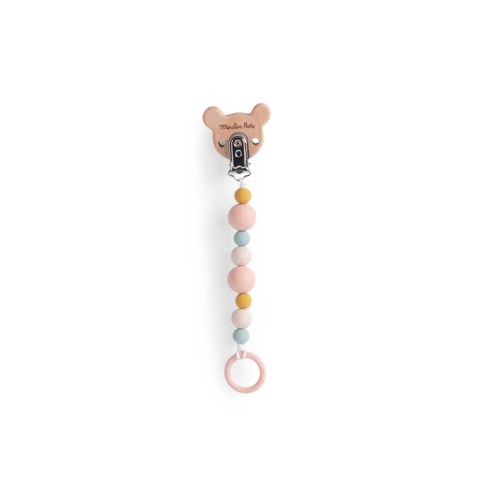 Attache-tétine bois silicone la petite école de danse - MOULIN ROTY 667156 3575676671566