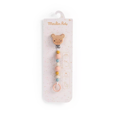 Attache-tétine bois silicone la petite école de danse - MOULIN ROTY 667156 3575676671566