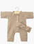 Babies – Combinaison Lili et son headband en gaze de coton moka - MINIKANE CB.10.652 3701548460123