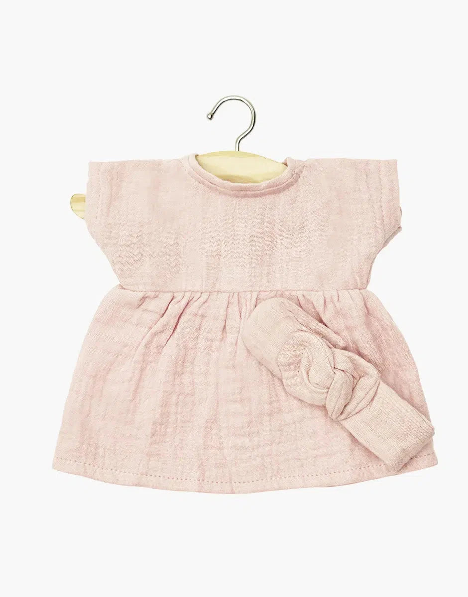 Babies - Robe Faustine et son headband en gaze de coton - MINIKANE CB.10.585 3701548454160