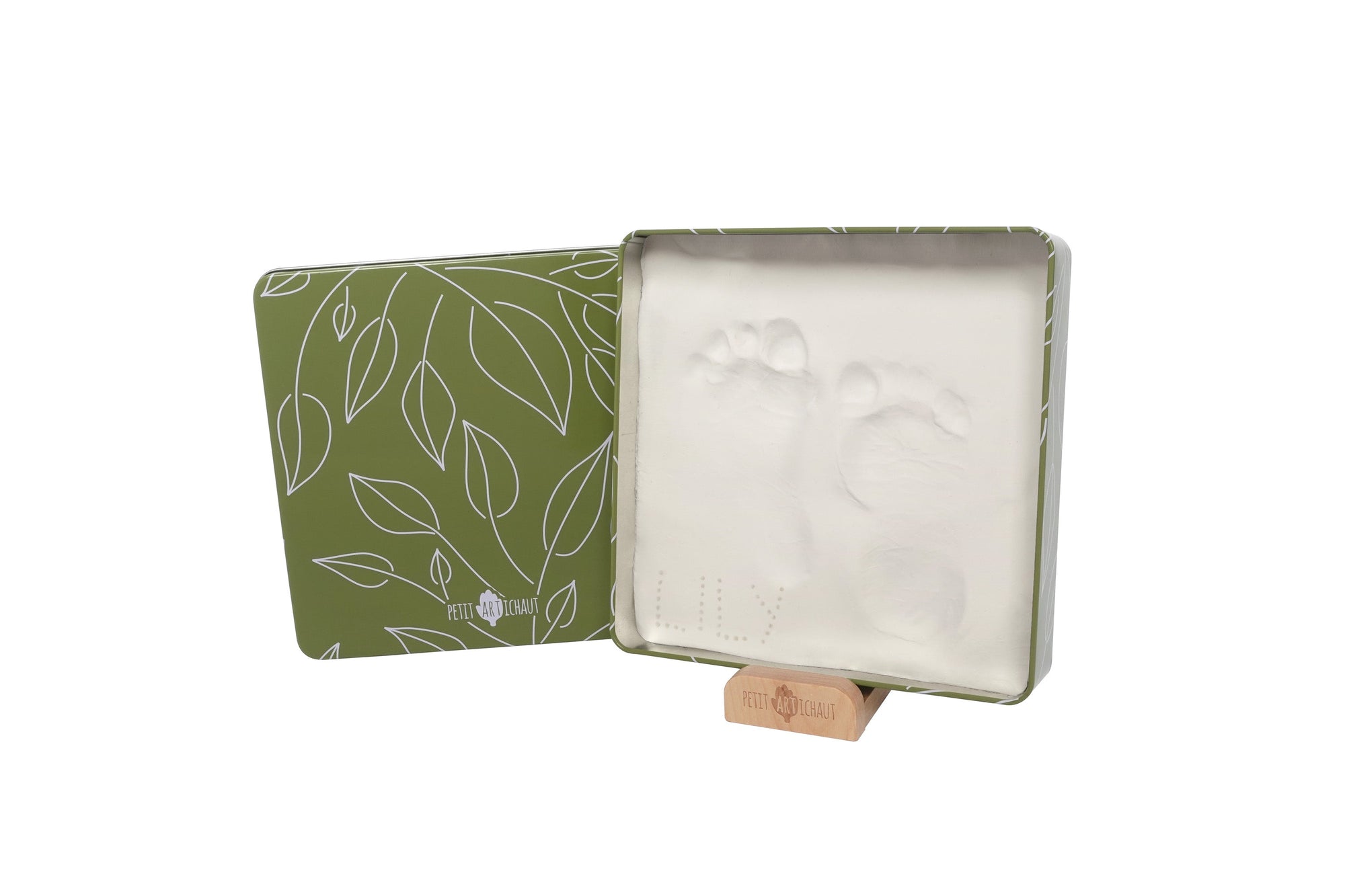 Baby Box carrée empreinte bébé Olive Tree de Petit Artichaut