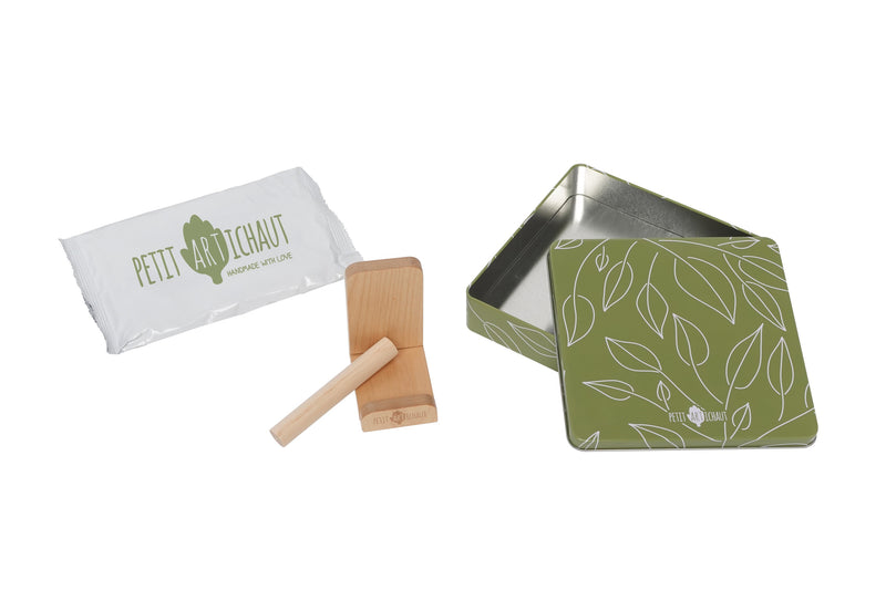 Baby Box carrée empreinte bébé Olive Tree de Petit Artichaut