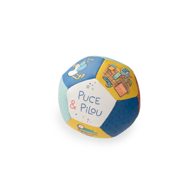 Ballon souple 10 cm Puce et Pilou - Moulin Roty 684050 3575676840504