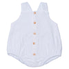 Barboteuse garçon à bretelles blanc - BB&CO COMBG40A 3662159046840