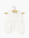 Barboteuse Noa en gaze de coton blanc avec pochon - minikane CG.17.141 3701548454122