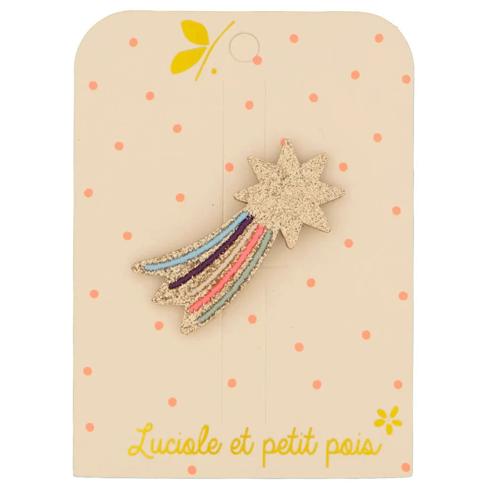 Barrette étoile filante- Luciole et petit pois F_115 