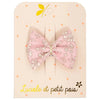 Barrette nœud ruban liberty capel rose- Luciole et petit pois NR_01