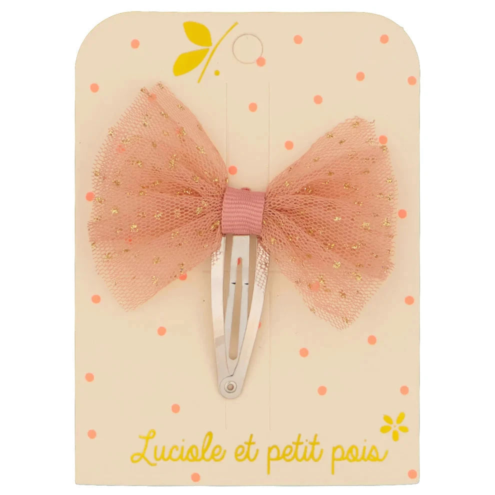 Barrette tutu vieux rose- Luciole et petit pois T_14 