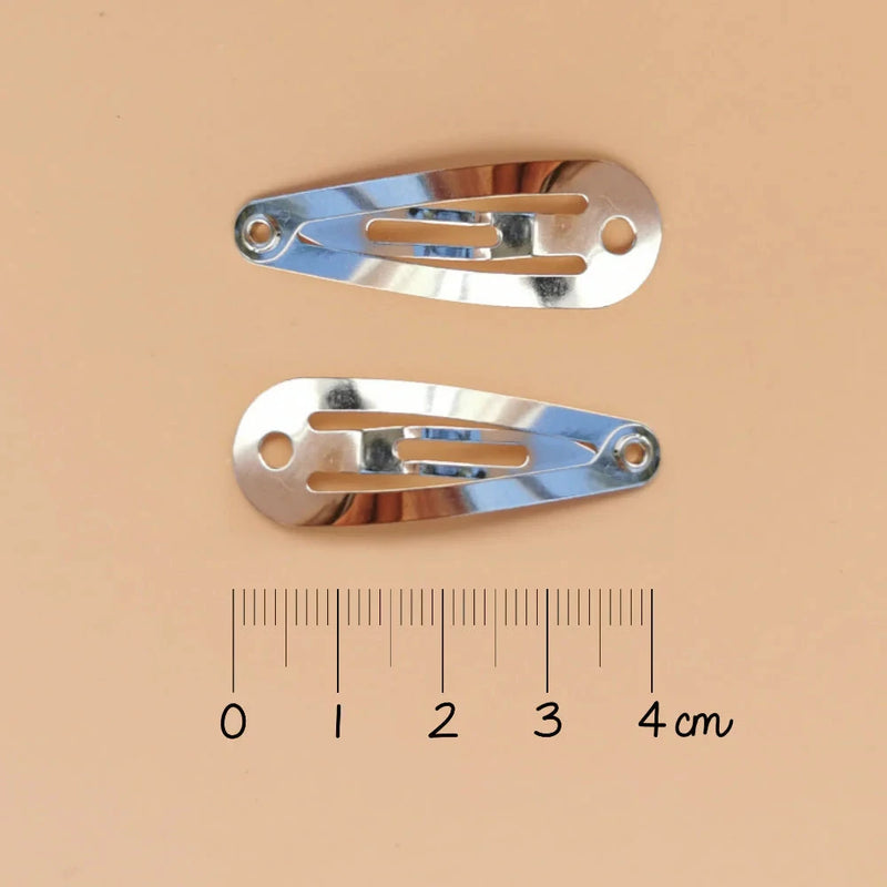 Barrettes champignons roses- Luciole et petit pois F_101 