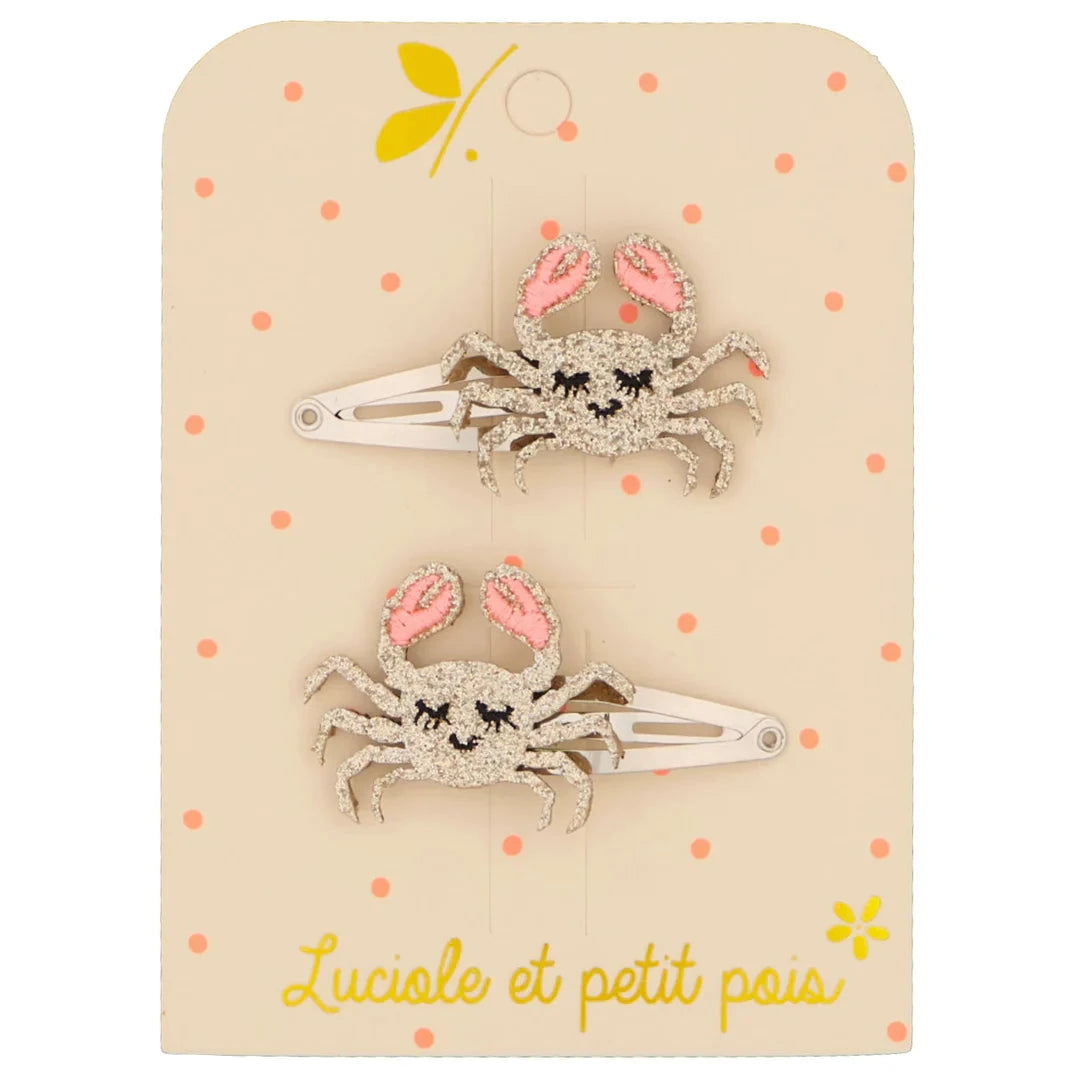 Barrettes crabes- Luciole et petit pois F_117 