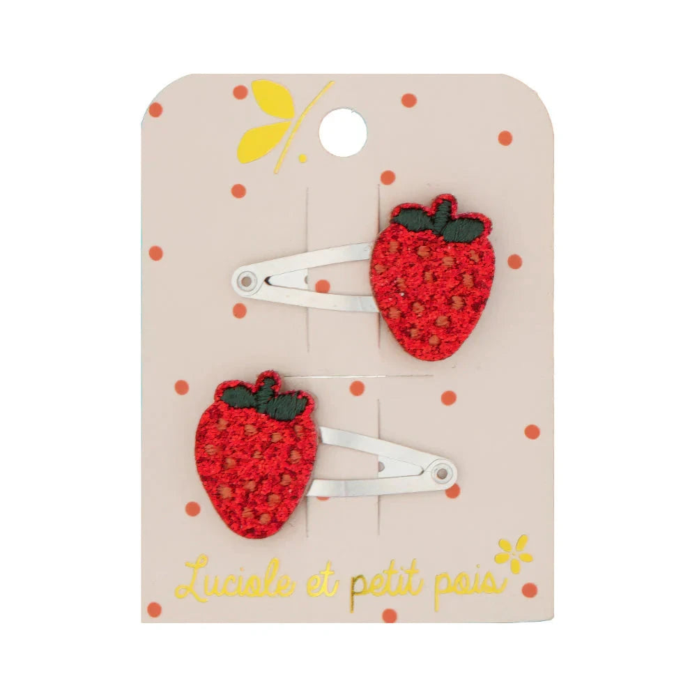Barrettes mini fraises- Luciole et petit pois MT_20 
