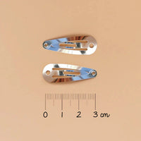 Barrettes mini papillon liberty Capel Floret rose buvard - Luciole et petit pois LBBP_18