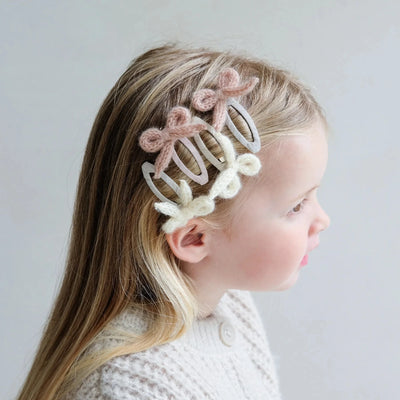 Barrettes noeud tricoté - Mimi&lula 172094-22 5061064831189