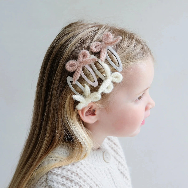 Barrettes noeud tricoté - Mimi&lula 172094-22 5061064831189