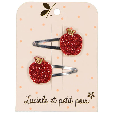 Barrettes pommes rouges- Luciole et petit pois