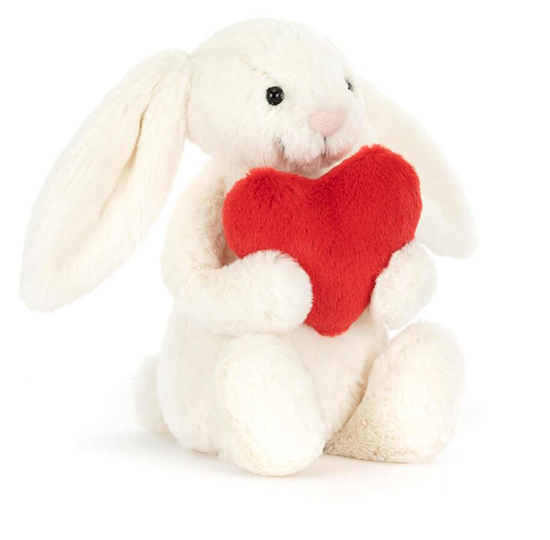 Bashful red love heart bunny bunny - JELLYCAT bb3loven 670983158953