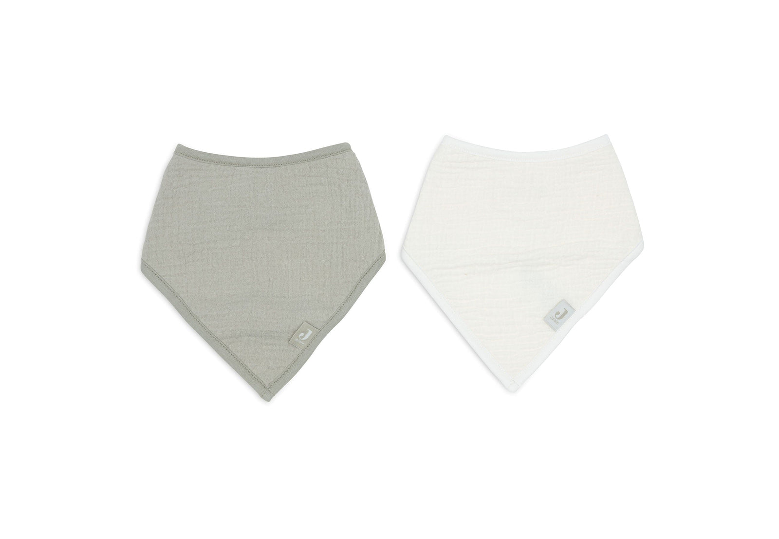 Bavoir 2-pack Bandana Gaze De Coton Olive Green/Oatmeal - JOLLEIN 029-867-68081 8717329393455