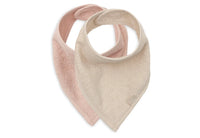 Bavoir Bandana (2pack) silk rose/sand- JOLLEIN