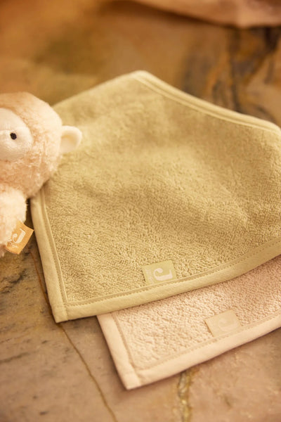 Bavoir Bandana (2pack) soft matcha/sand- JOLLEIN
