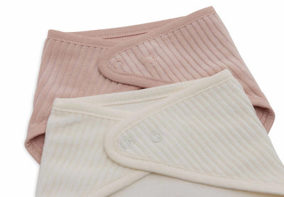 Bavoir Bandana (2pack) Velvet Rib Wild Rose/Ivory - JOLLEIN 029-548-67111 8717329384729