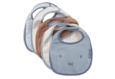 Bavoir Jersey imperméable Miffy Moments Cloudy Blue (5pack) - JOLLEIN