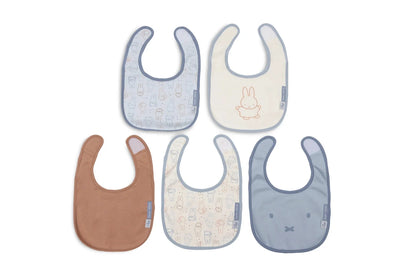 Bavoir Jersey imperméable Miffy Moments Cloudy Blue (5pack) - JOLLEIN