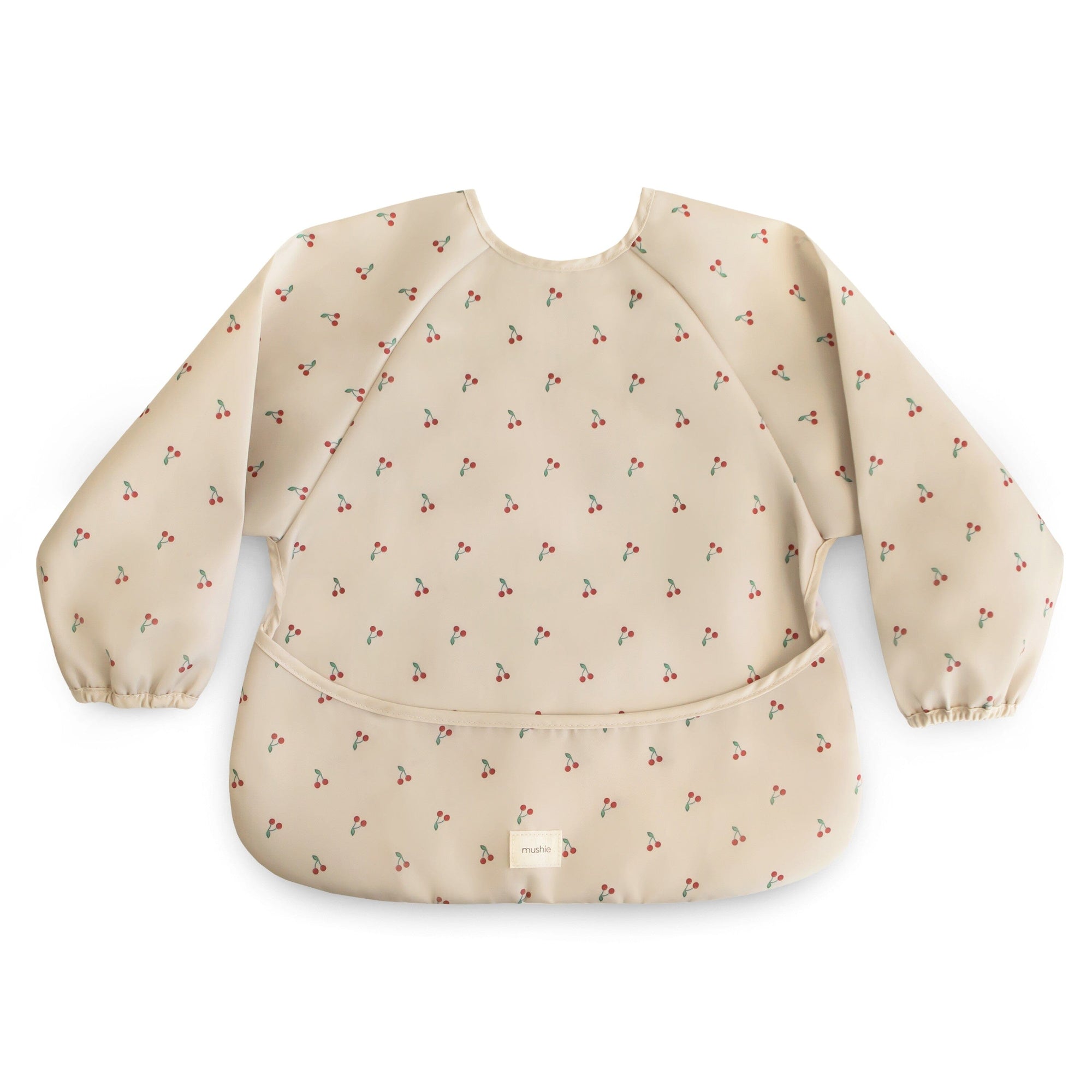 bavoir manches longues cerise - mushie 70.085.13 840355803327