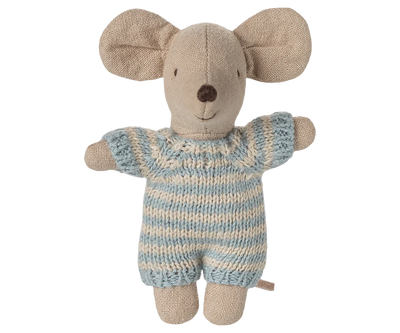 Bébé souris dans son couffin Bleu - MAILEG 17-5003-00 5707304147763