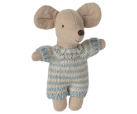 Bébé souris dans son couffin Bleu - MAILEG 17-5003-00 5707304147763