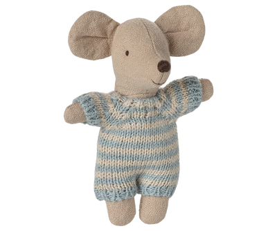 Bébé souris dans son couffin Bleu - MAILEG 17-5003-00 5707304147763