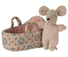 Bébé souris dans son couffin Rose - MAILEG 17-5004-00 5707304147770