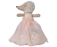 Bébé souris en robe poudre - MAILEG