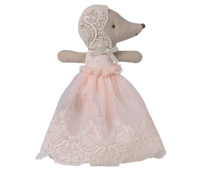 Bébé souris en robe poudre - MAILEG