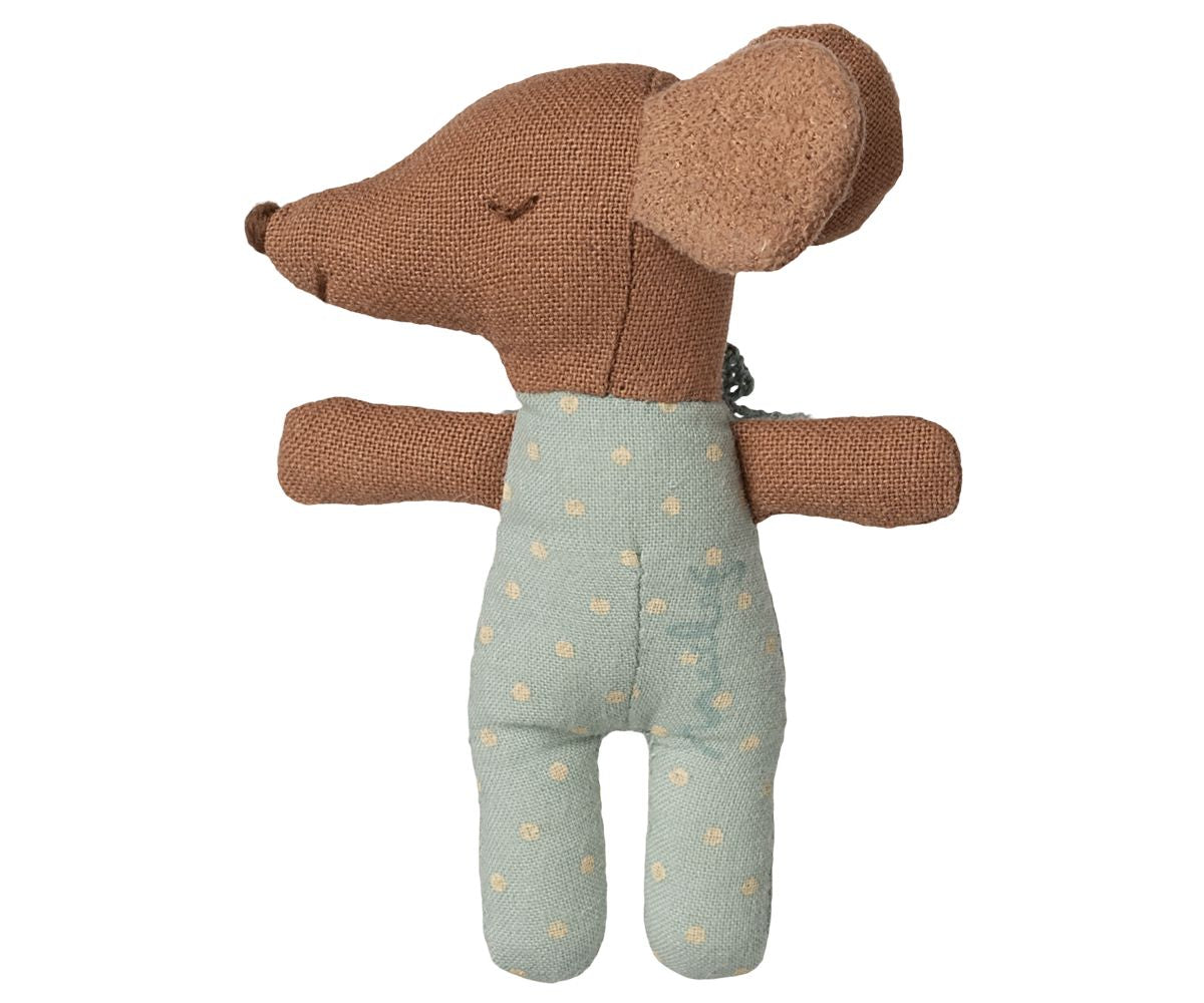 Bébé souris Sleepy Wakey dans sa boîte bleu – Maileg – vue 3