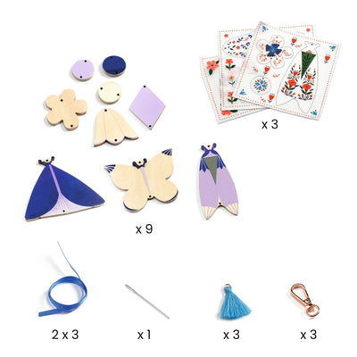 bijoux en bois a confectionner butterflies - DJECO DJ07981 3070900079816