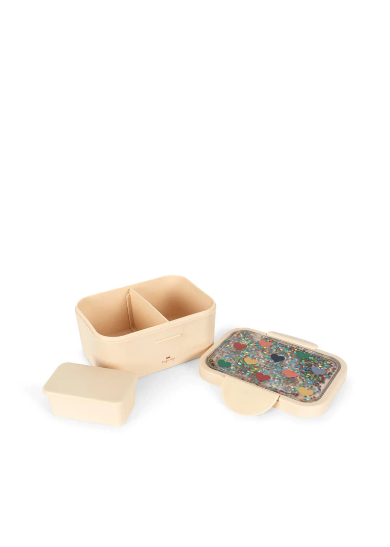 boite à dejeuner paillettes BON COEUR COLORÉ - Konges Sløjd 