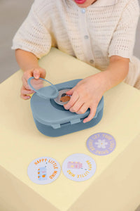Boite à goûter Pattern party bleu/vert - LASSIG 12100744015 4066239172044